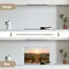 Wijngaard - Zonsondergang - Landschap keuken achterwand spatscherm klein -voor_na_NL