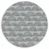 Grijs - Bogen - Patroon Wandcirkel plexiglas klein 852 -3d
