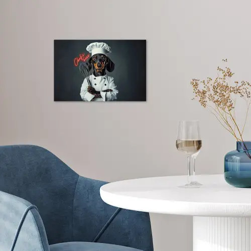 Quote - Neon - Hond - Kokskleding poster papier klein -sfeer3
