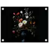 Bloemstuk - Vaas - Zwart tuinposter los doek klein -3d