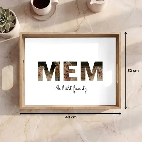 Mem - Lettercollage Dienblad Rechthoek middel -USP_Formaat
