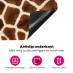 Giraf - Vacht - Klassiek - Bruin Inductie beschermer vinyl 3mm klein -wsfeer4_website