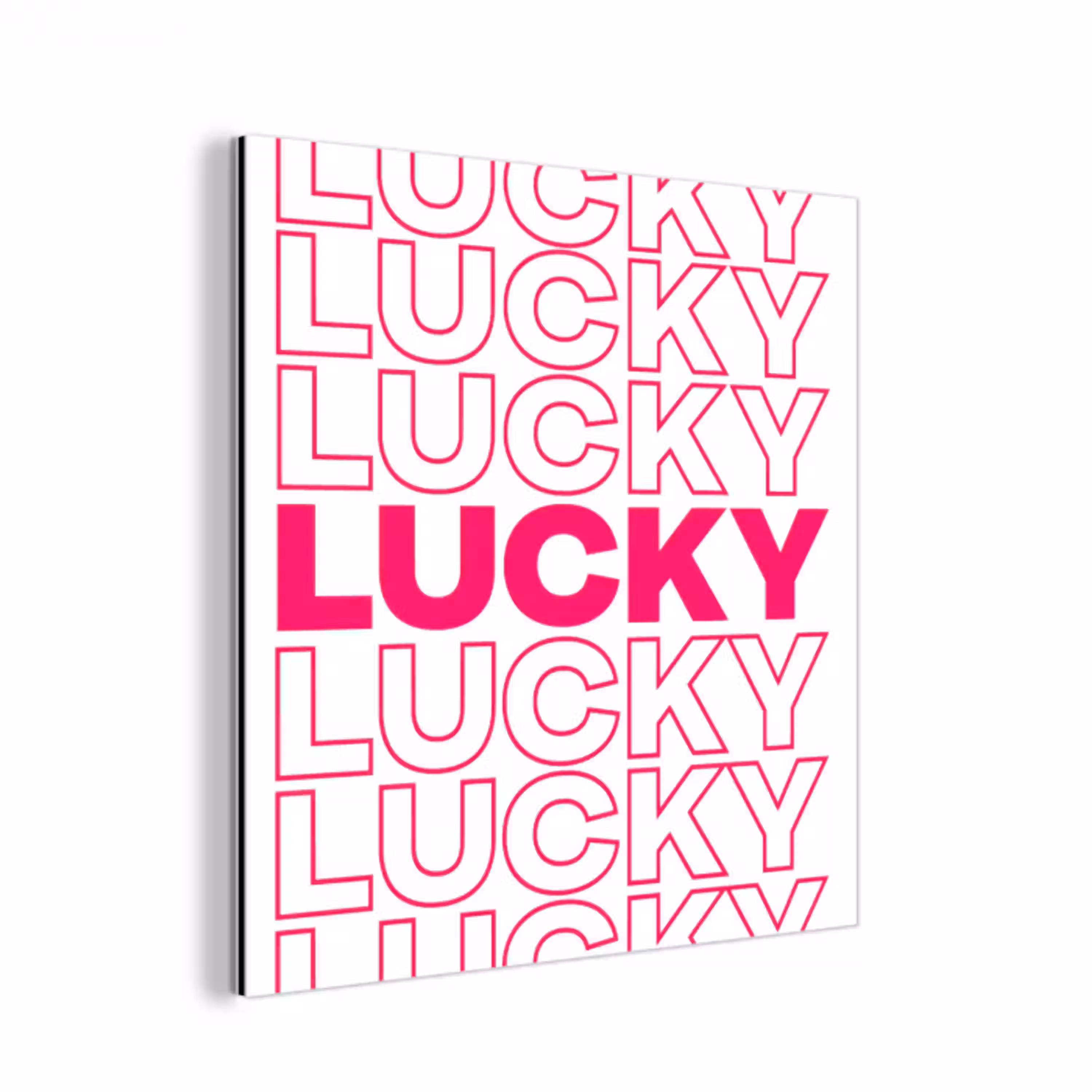 Lucky - Roze - Patroon aluminium wit klein -3d