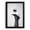 Hak - Wijn - Minimalistisch - Zwart fotolijst zwart zonder passe partout klein -3d