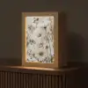 Bloemen - Winter - Wit - Sneeuw - Beige Light Box met kabel (Tafellamp) klein -z3d_website
