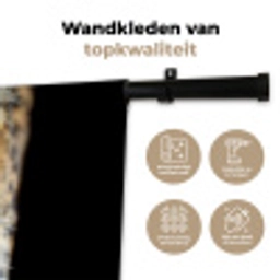 Luipaard - Dieren - Portret - Wilde dieren - Zwart Wandkleed katoen middel -sfeer2