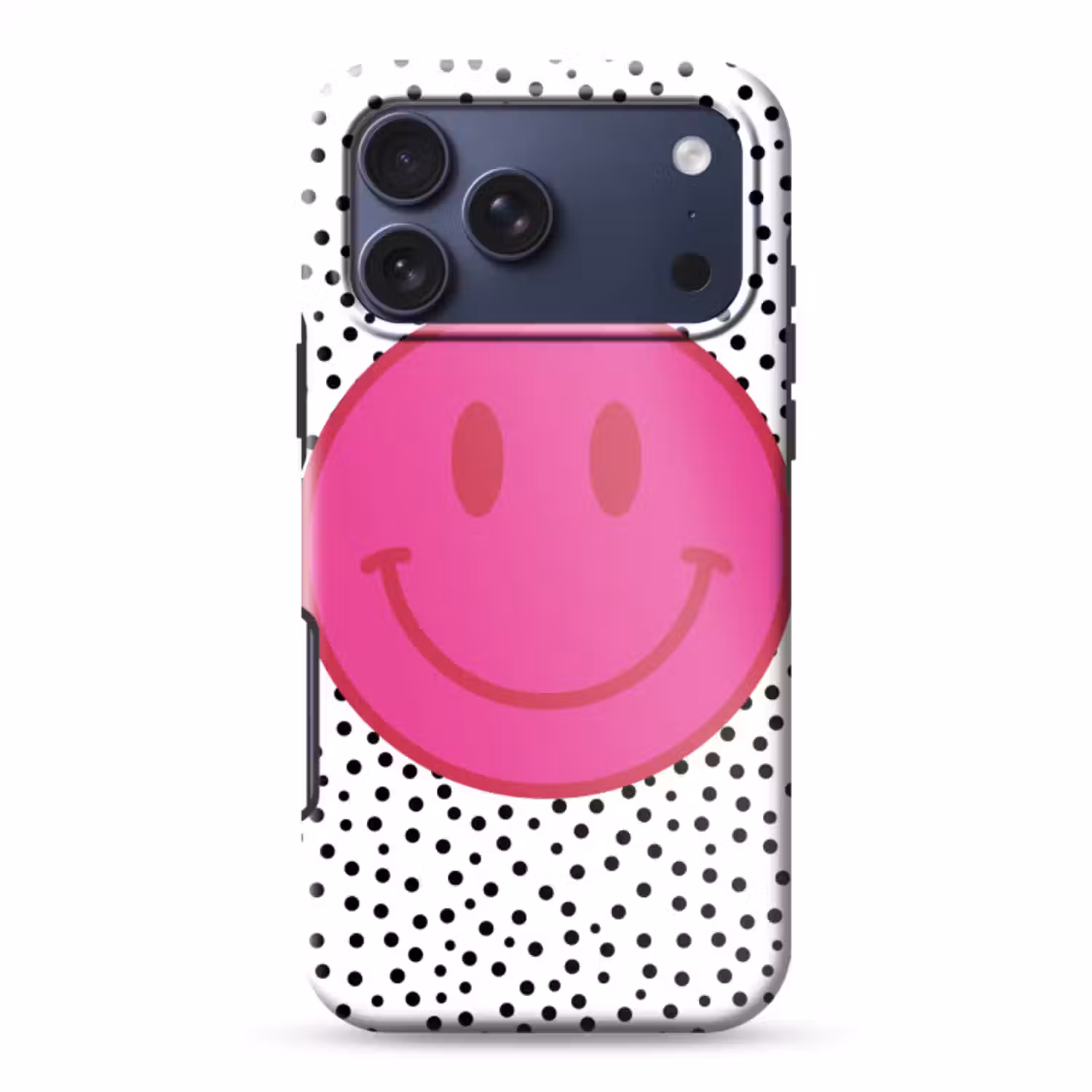 Telefoonhoesje Toughcase - Smiley - Roze - Stippen