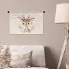 Hert - Bohemian - Bloemen - Bosdieren Wandkleed katoen klein -sfeer4