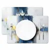 Abstract - Winter - Sneeuwvlok - Sneeuw - Goud Placemat vinyl groot -zzsfeer2_Kitchenyeah-website