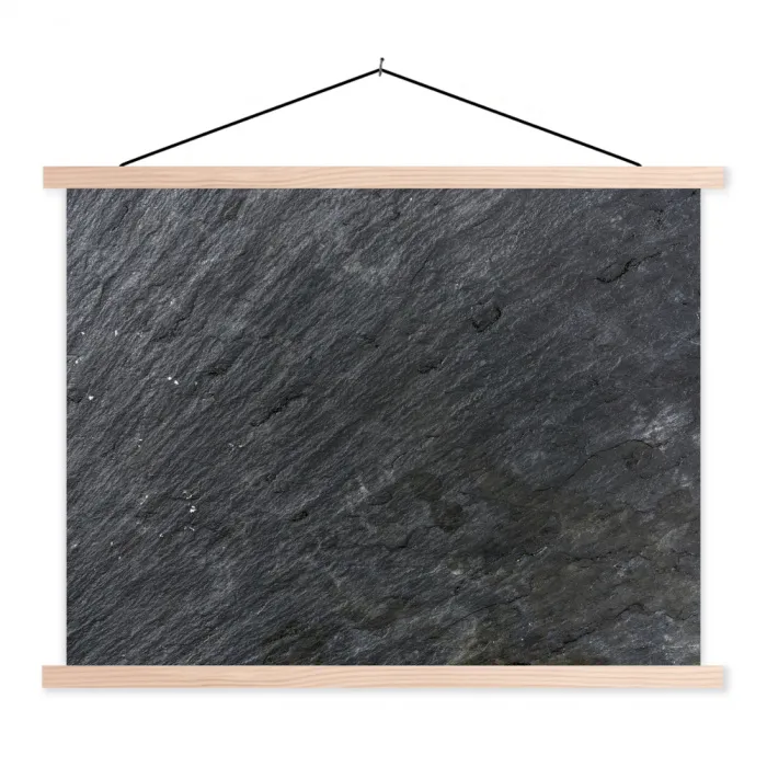 Natuursteen - Industrieel - Leisteen - Structuur - Grijs textielposter latten blank klein -3d