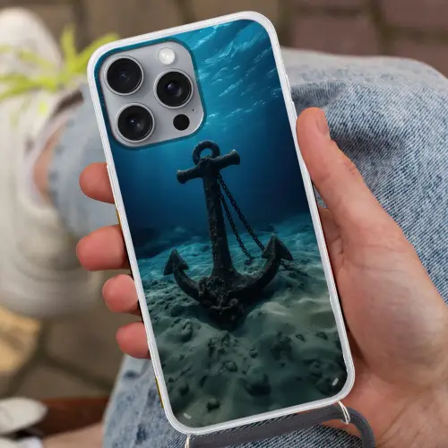 Anker - Ijzer - Zeebodem - Zand Hoesje iPhone 16 Pro Max met koord klein -sfeer3