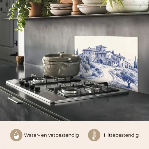 Rustiek - Landgoed - Blauw keuken achterwand spatscherm klein -usp_NL