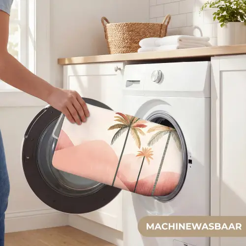 Palmbomen - Heuvels - Minimalistisch - Zachtroze WCmat klein -USP_WasbaarNL