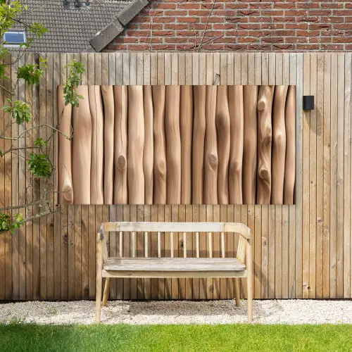 Hout - Stam - Lichtbruin Tuinposter op houten frame 2 cm dik xxl -sfeer4