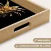 Ananas - Bloemen patroon - Goud - Delftsblauw Dienblad Rechthoek middel -USP_HandgreepNL
