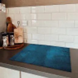 Natuursteen - Beton - Steen - Blauw Inductie beschermer vinyl 3mm groot -sfeer3