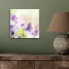 Lavendel - Vlinder - Bloemen aluminium wit klein -sfeer2