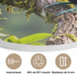 Toekan - Jungle - Natuur - Kleurrijk Akoestische PET Vilt - Rond klein -closeup_FR