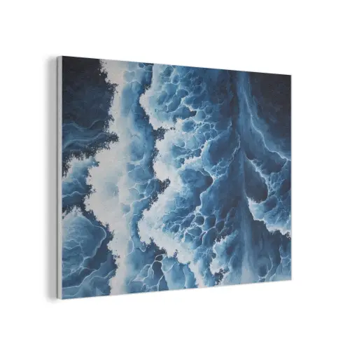 Golven - Blauw - Schuim PET vilt klein -3d