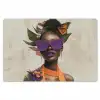 Vrouw - Zonnebril - Vlinder - Bloemen Placemat vinyl groot -zzsfeer1_Kitchenyeah-website