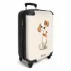 Bruin gevlekte pup op een beige achtergrond NBS - Handbagage koffer - Volwassenen Unisex middel -productfoto_3d