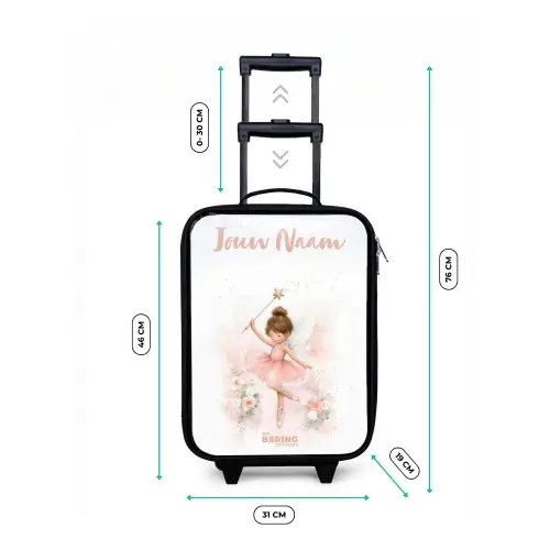 Ballerina fee in roze Kinderkoffer - Zwart klein -productfoto_formaten