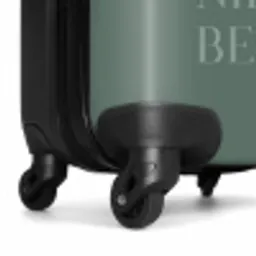 Groene achtergrond met tekst Mij niet bellen NBS - Handbagage koffer - Kinderen Unisex middel -wiel