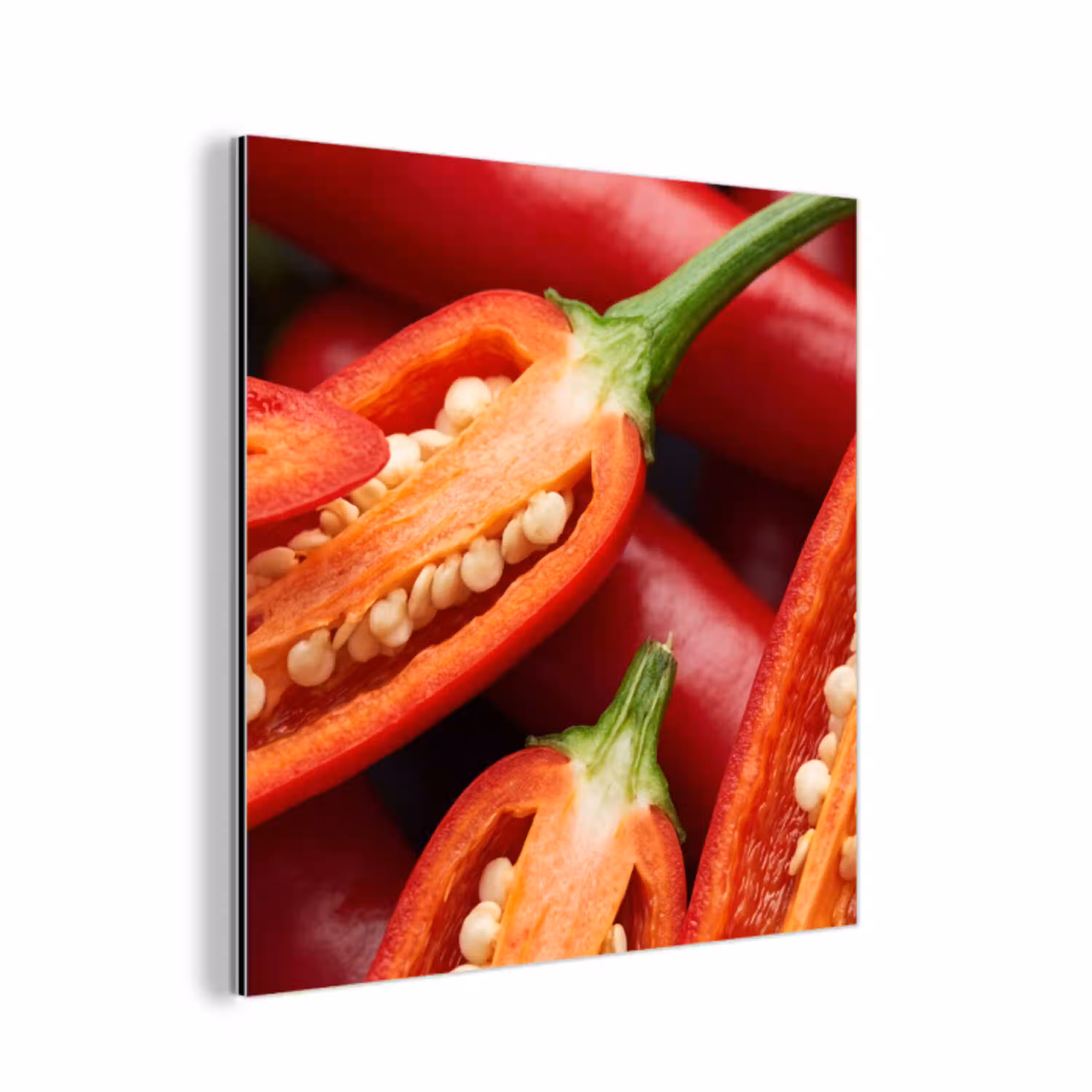Chilipeper - Open - Rood aluminium wit klein -3d