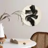 Strepen - Zwart - Abstract Wandcirkel plexiglas klein -sfeer4