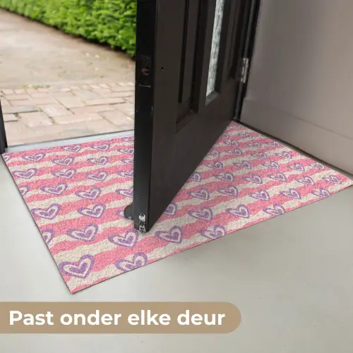 Golven - Patroon - Hartjes - Retro Deurmat klein 898 -USP_NL