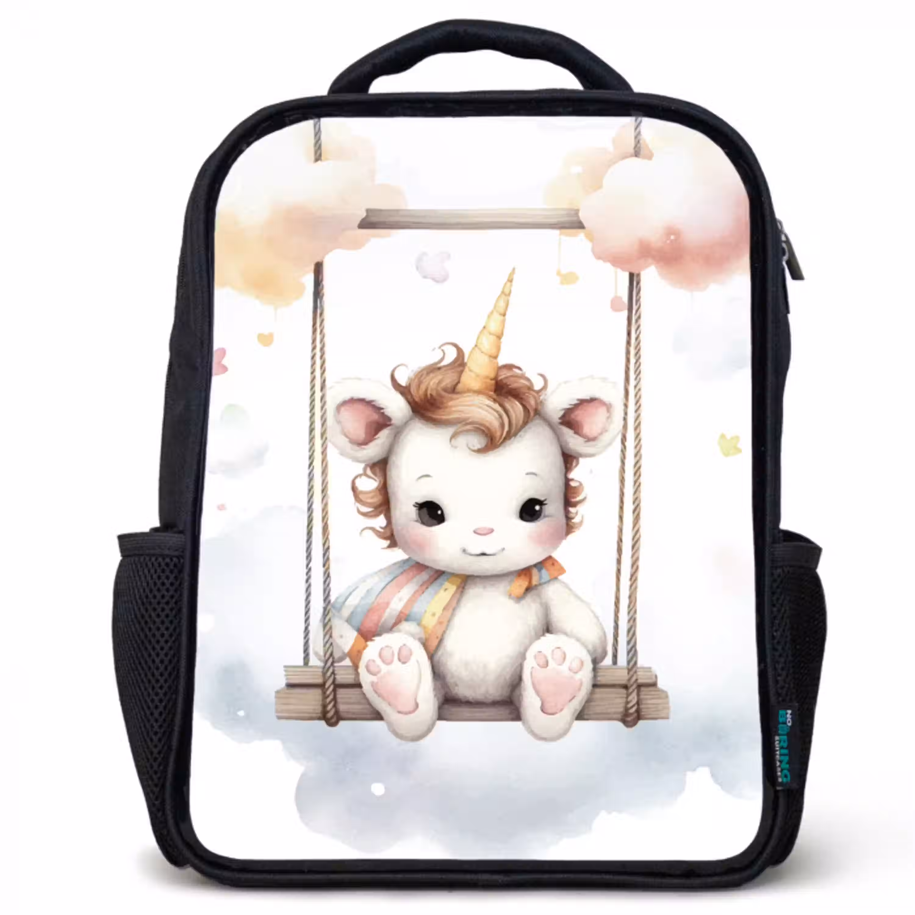 Eenhoorn - Dier - Kinderen - Unicorn Rugzak - Zwart middel -3d