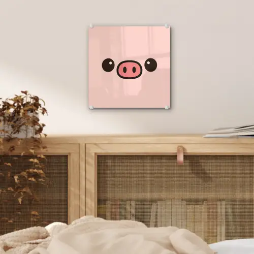Varken - Roze - Minimalistisch plexiglas 5mm klein -sfeer4
