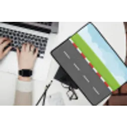 Racebaan - Illustratie - Sport - Kleurrijk laptophoes neopreen klein -bureau