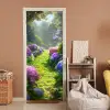 Natuur - Hortensia - Bloemen - Groen deurposter klein -sfeer1