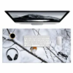 Roodborstje - Tak - Sneeuw - Winter - Levendig Muismat XXL klein -3d