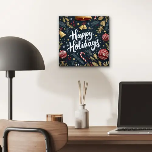 Feestelijk - Kerstgroet - Kleurrijk aluminium wit klein -sfeer5