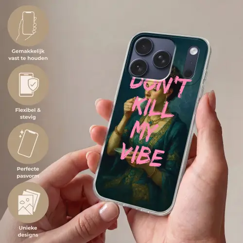 Vrouw - Portret - Kroon Telefoonhoesje iPhone 17 Pro klein -sfeer3_NL