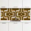 Retro - Design - Bruin keuken achterwand 2 middel 871 -3d