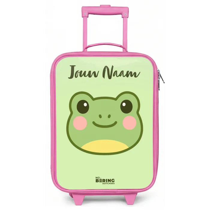 Kawai - Kikker - Groen Kinderkoffer - Roze klein -zz3dotto