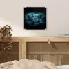 Wereldkaart - Bliksem - Blauw plexiglas 5mm klein -sfeer4
