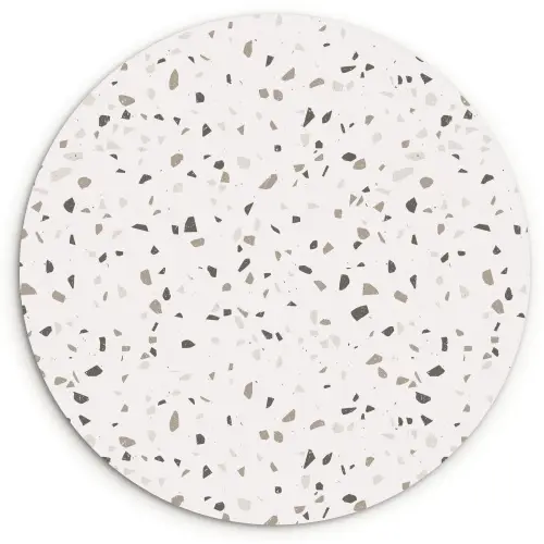Terrazzo -  Patroon  -  Créme Wandcirkel plexiglas klein 852 -3d