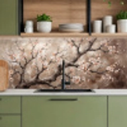 Bloesem - Takken - Schilderij - Beige - Serene keuken achterwand 2 middel -sfeer3