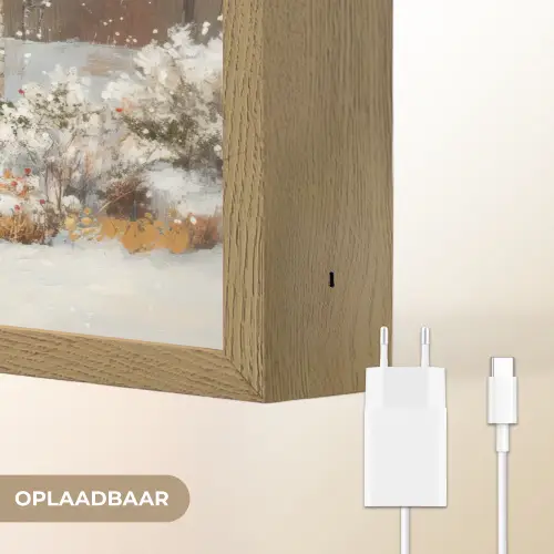 Kerst - Huis - Winter - Sneeuw Light Box met batterij (Wandlamp) middel -USP_websiteoplaadbaarNL