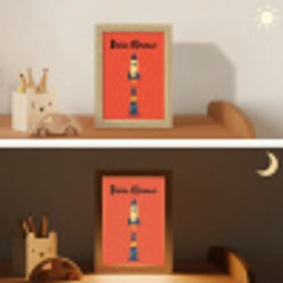 Raket - Planeten - Rood Light Box met kabel (Kinderlampje) klein -sfeer3_kind