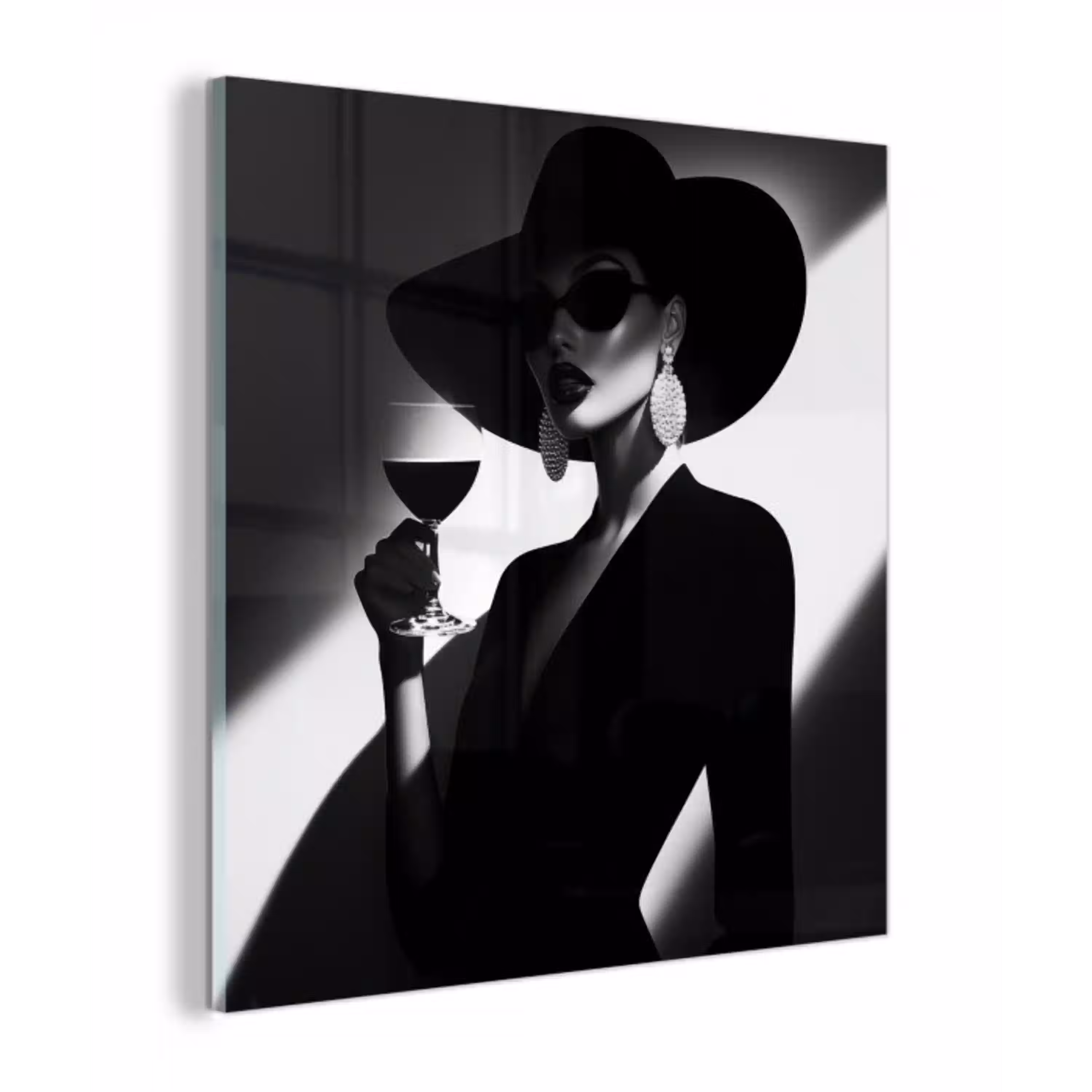 Vrouw - Wijn - Chic plexiglas 5mm klein -z3d