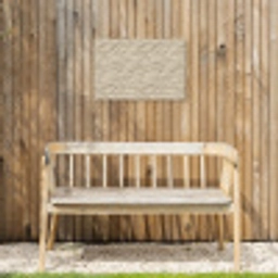 Zand - Golven - Beige Tuinposter op houten frame 2 cm dik klein 845 -sfeer4