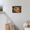 Explosie - Verfstructuur - Goud - Abstract tuinposter los doek klein -sfeer8