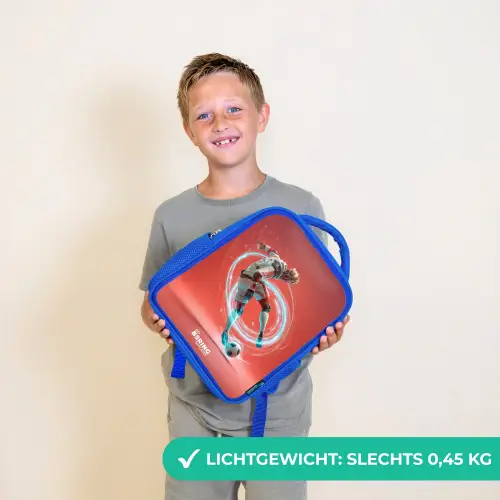 Voetbal - Jongen - Rood - Lichtcirkel Kinderrugzak - Blauw middel -sfeer1_NL