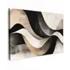 Abstract - Golven - Zwart - Verweerd Tuinposter op houten frame 2 cm dik klein -3d