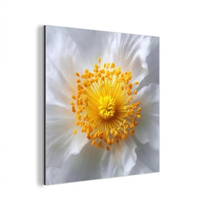 Wit - Bloem - Elegant aluminium wit klein -3d